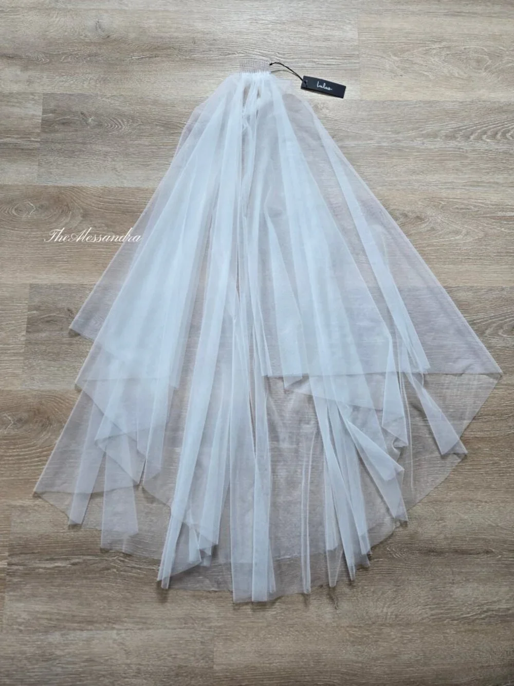 Lulus Forever Promise White Tulle Bridal Wedding Blusher Veil New With Tags